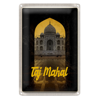 Blechschild Reise 20x30cm Indien Islam Taj Mahal Kultur Religiön