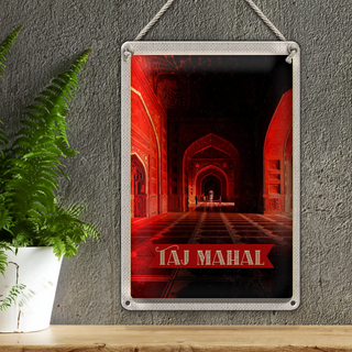 Blechschild Reise 20x30cm Indien Taj Mahal innen Flur