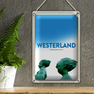 Blechschild Reise 20x30cm Westerland Urlaub Sylt Reisende