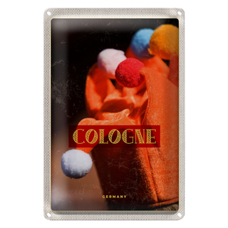 Blechschild Reise 20x30cm Köln Deutschland Karneval Tradition