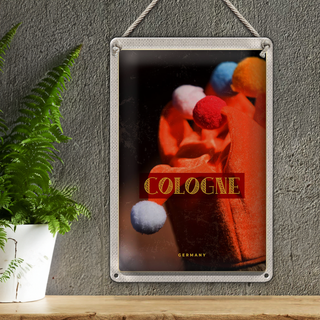Blechschild Reise 20x30cm Köln Deutschland Karneval Tradition