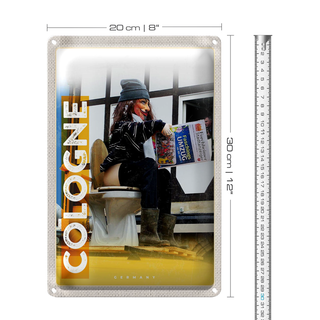 Blechschild Reise 20x30cm Köln Faschingsumzug Karneval Tradition