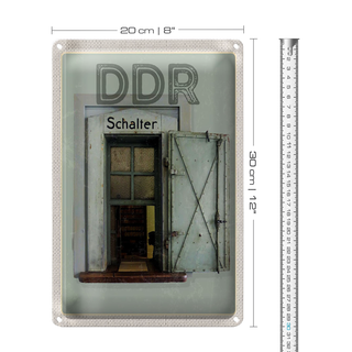Blechschild Reise 20x30cm Berlin Deutschland DDR Diktatur
