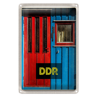 Blechschild Reise 20x30cm Berlin Deutschland Häuser DDR Krieg