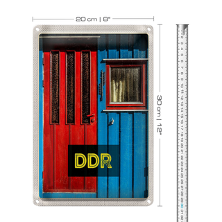 Blechschild Reise 20x30cm Berlin Deutschland Häuser DDR Krieg