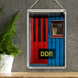 Blechschild Reise 20x30cm Berlin Deutschland Häuser DDR Krieg