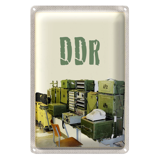 Blechschild Reise 20x30cm Berlin Deutschland DDR Telefon abhören