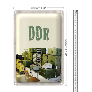 Blechschild Reise 20x30cm Berlin Deutschland DDR Telefon abhören