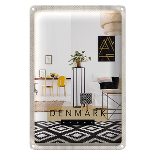 Blechschild Reise 20x30cm Dänemark Wohneinrichtung Tisch