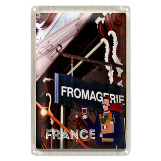 Blechschild Reise 20x30cm Frankreich Restaurant Fromafrie