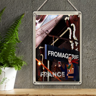 Blechschild Reise 20x30cm Frankreich Restaurant Fromafrie