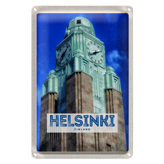 Blechschild Reise 20x30cm Helsinki Finnland Kirche Architektur