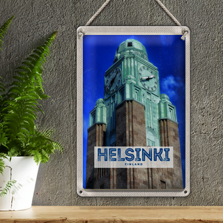 Blechschild Reise 20x30cm Helsinki Finnland Kirche Architektur