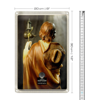 Blechschild Reise 20x30cm Spanien Camino de Santiago Jakobsweg