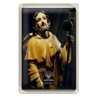 Blechschild Reise 20x30cm Spanien Europa Jesus Jakobsweg Urlaub