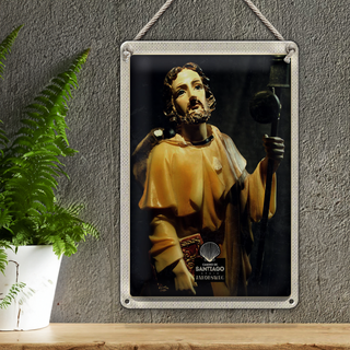 Blechschild Reise 20x30cm Spanien Europa Jesus Jakobsweg Urlaub