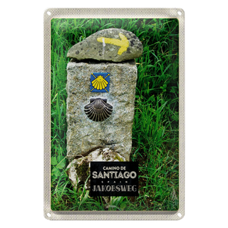 Blechschild Reise 20x30cm Spain Camino De Santiago Jakobsweg