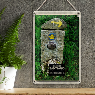 Blechschild Reise 20x30cm Spain Camino De Santiago Jakobsweg