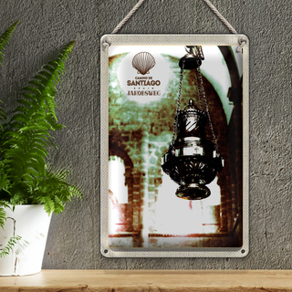 Blechschild Reise 20x30cm Spanien Laterne Camino De Santiago