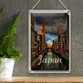 Blechschild Reise 20x30cm Tokyo Japan Asien Urlaubsziel Kultur