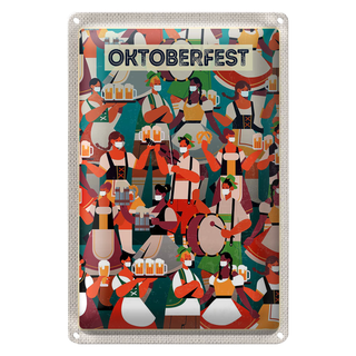 Blechschild Reise 20x30cm München Oktoberfest Bier Trommel