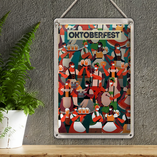 Blechschild Reise 20x30cm München Oktoberfest Bier Trommel