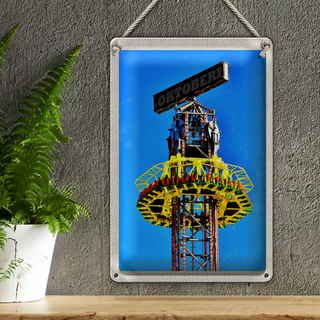 Blechschild Reise 20x30cm Oktoberfest München Kirmes Feier