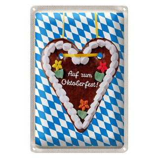 Blechschild Reise 20x30cm München Oktoberfest Lebkuchen Feier