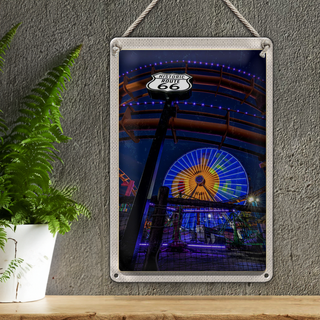 Blechschild Reise 20x30cm USA Amerika Historic Route 66 Park