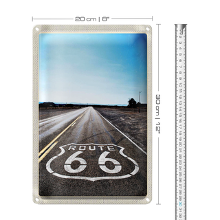 Blechschild Reise 20x30cm USA Amerika Straße Route 66 Chicago