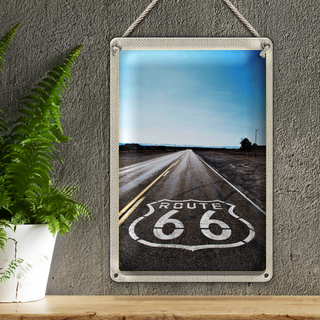 Blechschild Reise 20x30cm USA Amerika Straße Route 66 Chicago