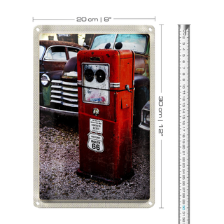 Blechschild Reise 20x30cm USA Amerika Tankstelle Route 66 90er