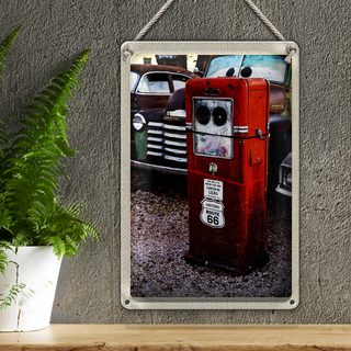 Blechschild Reise 20x30cm USA Amerika Tankstelle Route 66 90er
