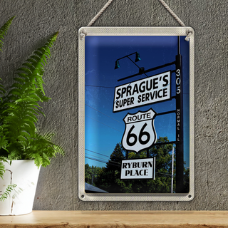 Blechschild Reise 20x30cm USA Amerika Los Angeles Route 66