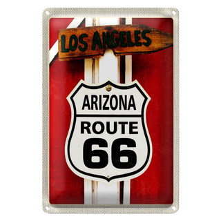 Blechschild Reise 20x30cm USA Los Angeles Arizoa Route 66 Urlaub