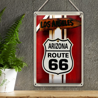 Blechschild Reise 20x30cm USA Los Angeles Arizoa Route 66 Urlaub