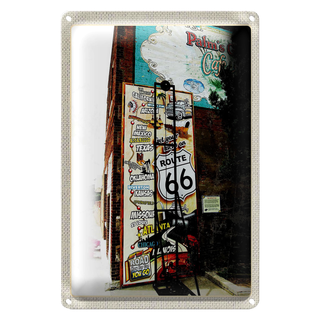 Blechschild Reise 20x30cm USA Los Angeles Schil Route 66 US