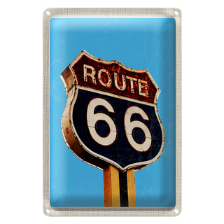 Blechschild Reise 20x30cm Amerika Route 66 Tankstelle Straße