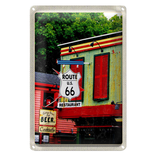 Blechschild Reise 20x30cm Amerika Route 66 Restaurant Chicago