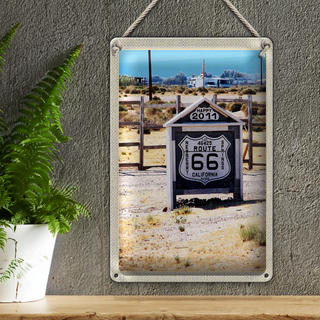 Blechschild Reise 20x30cm Amerika USA California 2011 Route 66