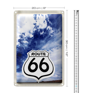 Blechschild Reise 20x30cm Amerika USA Straße Route 66 Himmer