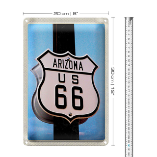 Blechschild Reise 20x30cm Amerika USA Arizona Straße Route 66