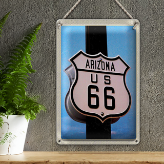 Blechschild Reise 20x30cm Amerika USA Arizona Straße Route 66