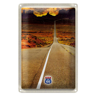 Blechschild Reise 20x30cm Amerika USA Route 66 Straße Gebirge
