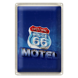 Blechschild Reise 20x30cm Amerika USA Route 66 Historic Motel