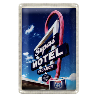 Blechschild Reise 20x30cm Amerika USA Route 66 Supai Motel