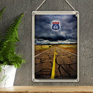 Blechschild Reise 20x30cm Amerika USA Route 66 Straße Gewitte