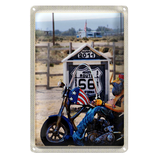 Blechschild Reise 20x30cm Amerika Route 66 Biker California