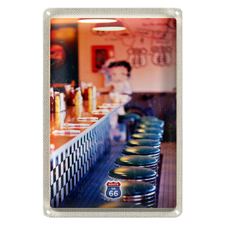 Blechschild Reise 20x30cm Amerika USA Route 66 Restaurant Cafe