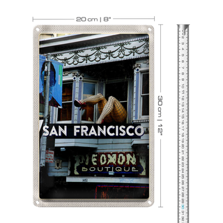 Blechschild Reise 20x30cm San Francisco Piedmon Boutique Urlaub